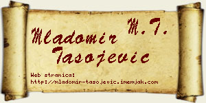 Mladomir Tasojević vizit kartica